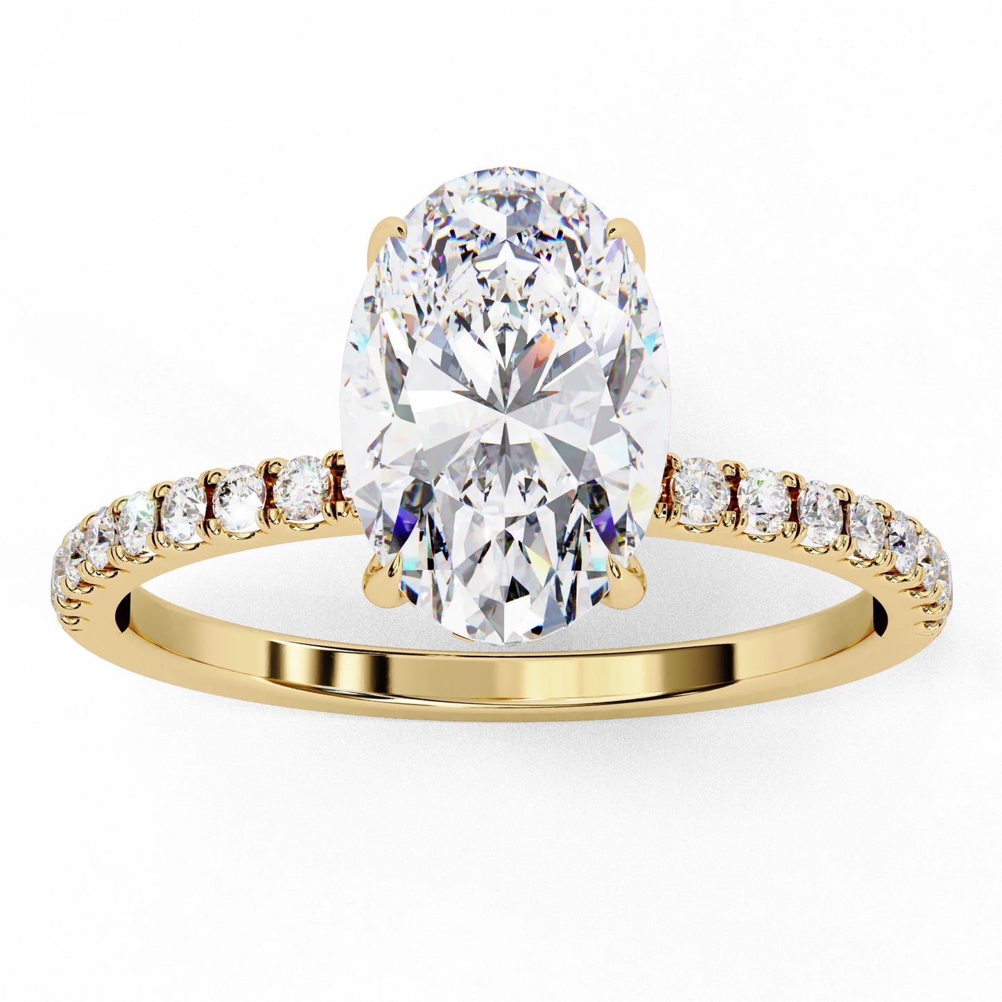 Elegant Oval Cut Diamond Ring